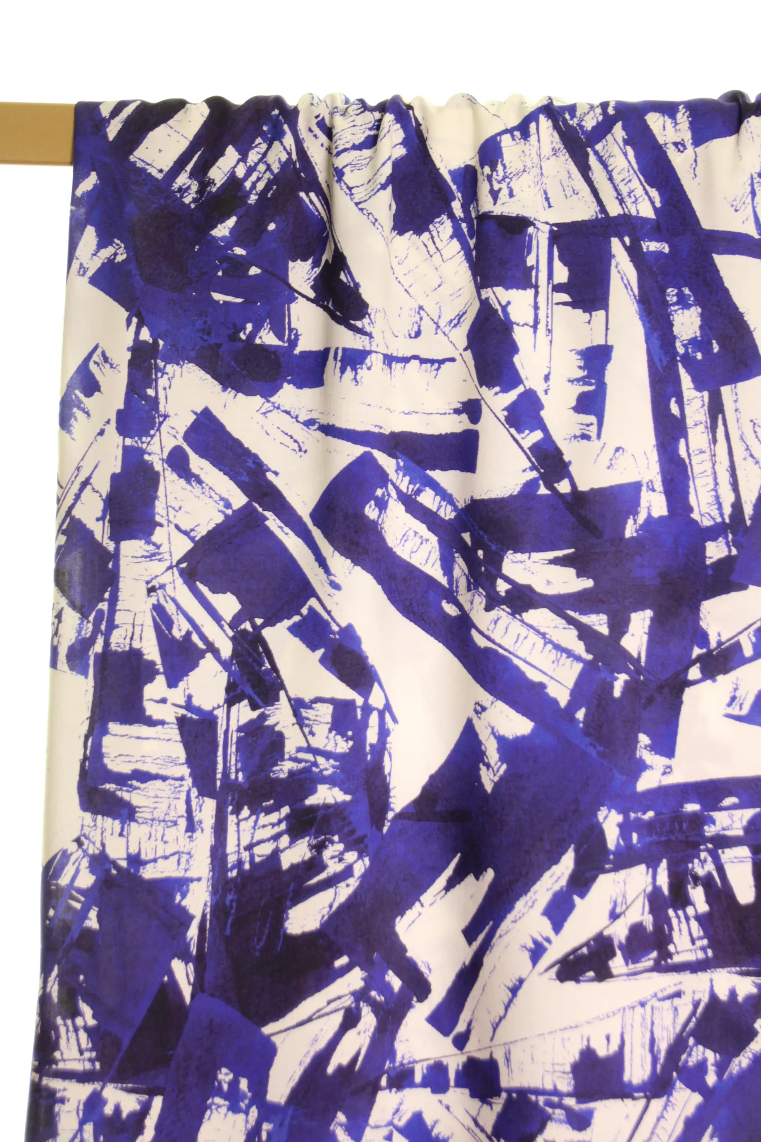 Viscose white blue graphics van Atelier Jupe
